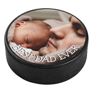 Aangepaste foto beste vader ooit hockey puck
