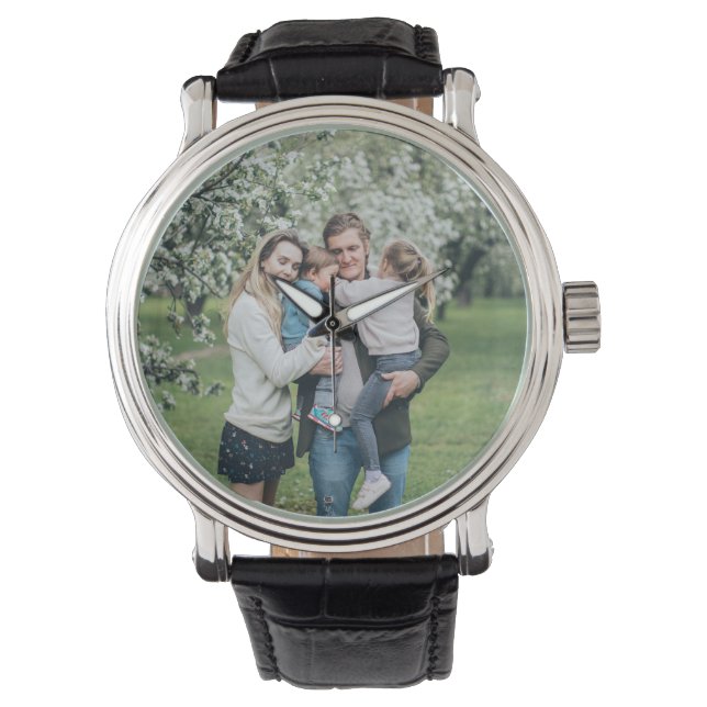 Aangepaste foto Beste vader ooit Horloge (Voorkant)