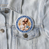 Aangepaste foto beste vader ooit Modern Star Ronde Button 7,6 Cm (In situ)