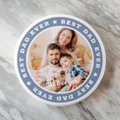 Aangepaste foto beste vader ooit Modern Star Ronde Button 7,6 Cm