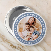 Aangepaste foto beste vader ooit Modern Star Ronde Button 7,6 Cm