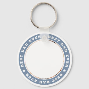 Aangepaste foto beste vader ooit Modern Star Sleutelhanger
