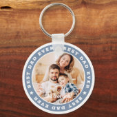 Aangepaste foto beste vader ooit Modern Star Sleutelhanger (Voorkant)