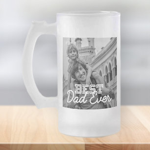 Aangepaste foto beste vader ooit Moderne Koel Matglas Bierpul