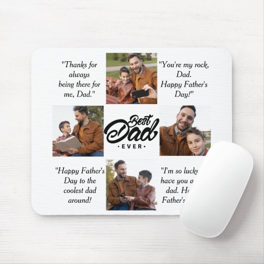 Aangepaste foto beste vader ooit muismat (Met muis)