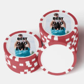 Aangepaste foto beste vader ooit poker chips (Opstapeling)