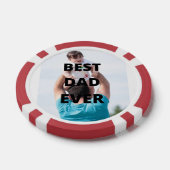 Aangepaste foto beste vader ooit poker chips (Enkel)