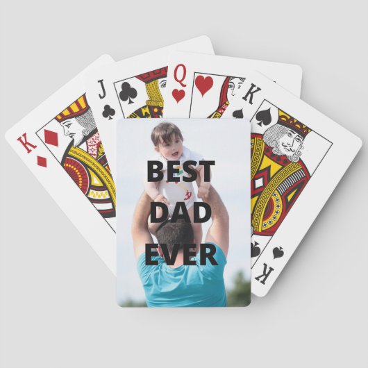 Aangepaste foto beste vader ooit pokerkaarten (Achterkant)