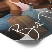 Aangepaste foto beste vader ooit poster (Hoek)