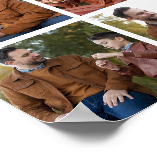 Aangepaste foto beste vader ooit poster (Hoek)