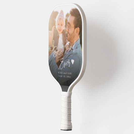 Aangepaste foto beste vader ooit scriptnaam pickleball paddle (Links)