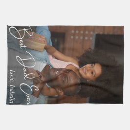 Aangepaste foto beste vader ooit theedoek