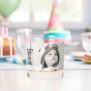 Aangepaste foto beste vader ooit whisky glas