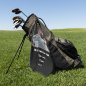 Aangepaste foto Beste vader Par Golf Towel Golfhanddoek (Groen)