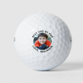 Aangepaste foto Beste vader, zwart wit Golfballen (Voorkant)
