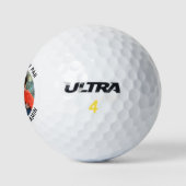 Aangepaste foto Beste vader, zwart wit Golfballen (Logo)