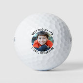 Aangepaste foto Beste vader, zwart wit Golfballen (Voorkant)