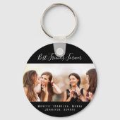 Aangepaste foto beste vrienden altijd zwart houden sleutelhanger (Voorkant)