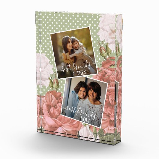 Aangepaste foto beste vrienden en roze nu Floral (Rechts)