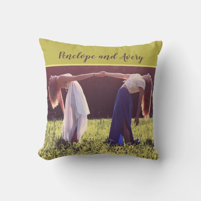 Aangepaste foto Beste vrienden voor altijd Kussen (Voorkant)