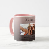 Aangepaste foto beste vrienden voor leven zwart-br mok (Voorkant links)