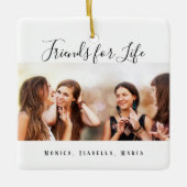 Aangepaste foto beste vrienden voor levensonderhou keramisch ornament (Voorkant)