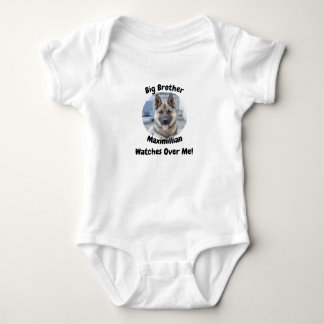 Aangepaste foto Big Brother Dog Baby Bodysuit