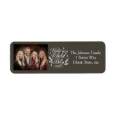 Aangepaste Foto Bijbel Verse Kerstlabels Etiket (Voorkant)