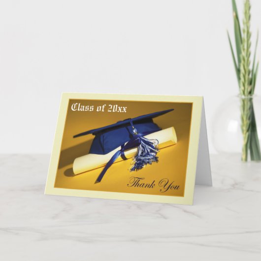 Aangepaste Foto (binnen) Afstuderen Bedankt Kaart  (Voorkant)