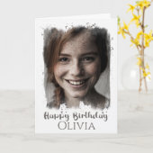 Aangepaste foto, Birthday Kaart (Gele Bloem)