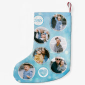 Aangepaste foto Blauw Kleine Kerstsok (Achterkant)