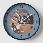 Aangepaste foto blauwe fotograaf (Voorkant)