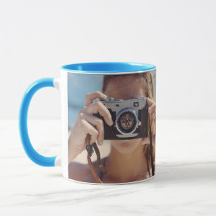 Aangepaste foto blauwe fotograaf mok