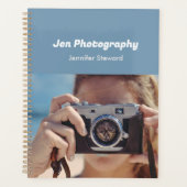 Aangepaste foto blauwe fotograaf planner (Voorkant)