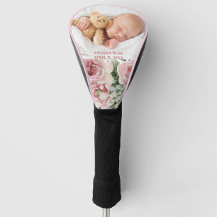 Aangepaste Foto Bloemen Nieuwe Baby Golfheadcover