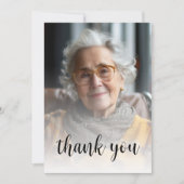 Aangepaste foto Blush Roze 80e Verjaardagsfeest Bedankkaart (Voorkant)