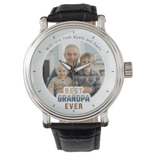 Aangepaste foto boodschap Beste opa ooit Horloge