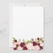 Aangepaste foto Bourgundy Floral Baptism Kaart (Achterkant)