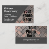 Aangepaste foto-brick Paving Driveway Construction Visitekaartje (Voorkant / Achterkant)