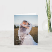 Aangepaste foto bruiloft dank u kaarten (Voorkant)