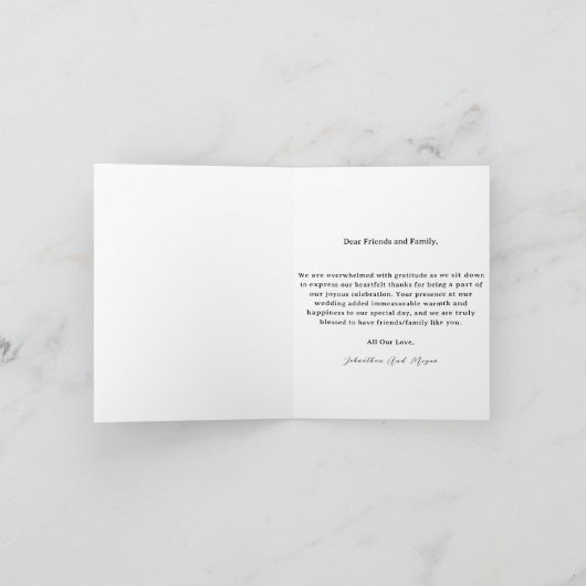 Aangepaste foto bruiloft dank u kaarten (Binnen)