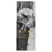 Aangepaste foto bruiloft dank u wijn geschenk tas cadeautas (Voorkant)