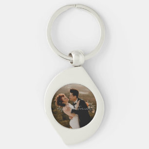 Aangepaste foto bruiloft familie zoon dochter mama sleutelhanger