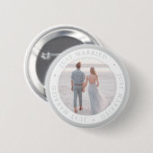 Aangepaste foto bruiloft gelegenheid eenvoudig ronde button 5,7 cm (Voorkant /achterkant)