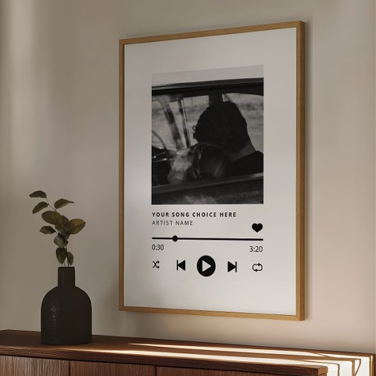 Aangepaste foto bruiloft lied poster