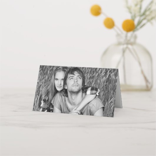 Aangepaste foto-bruiloft met vouwkaarten (Voorkant)