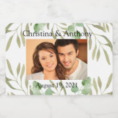 Aangepaste foto Bruiloft Mini Mousserende Wijn Fav Sparkling Wijnetiket (Enkel label)