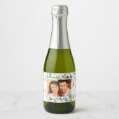 Aangepaste foto Bruiloft Mini Mousserende Wijn Fav Sparkling Wijnetiket (Voorkant)
