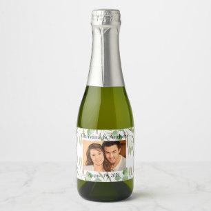 Aangepaste foto Bruiloft Mini Mousserende Wijn Fav Sparkling Wijnetiket