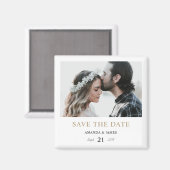 Aangepaste foto-bruiloft Opslaan Datum magneet (Voorkant / Achterkant)